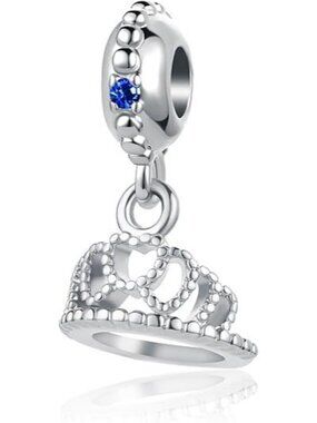 September Birthstone Princess Queen Crown Charm For Pandora Bracelets Jewelry
